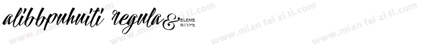 alibbpuhuiti regula字体转换